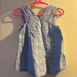 Zara girls blue top with lace straps